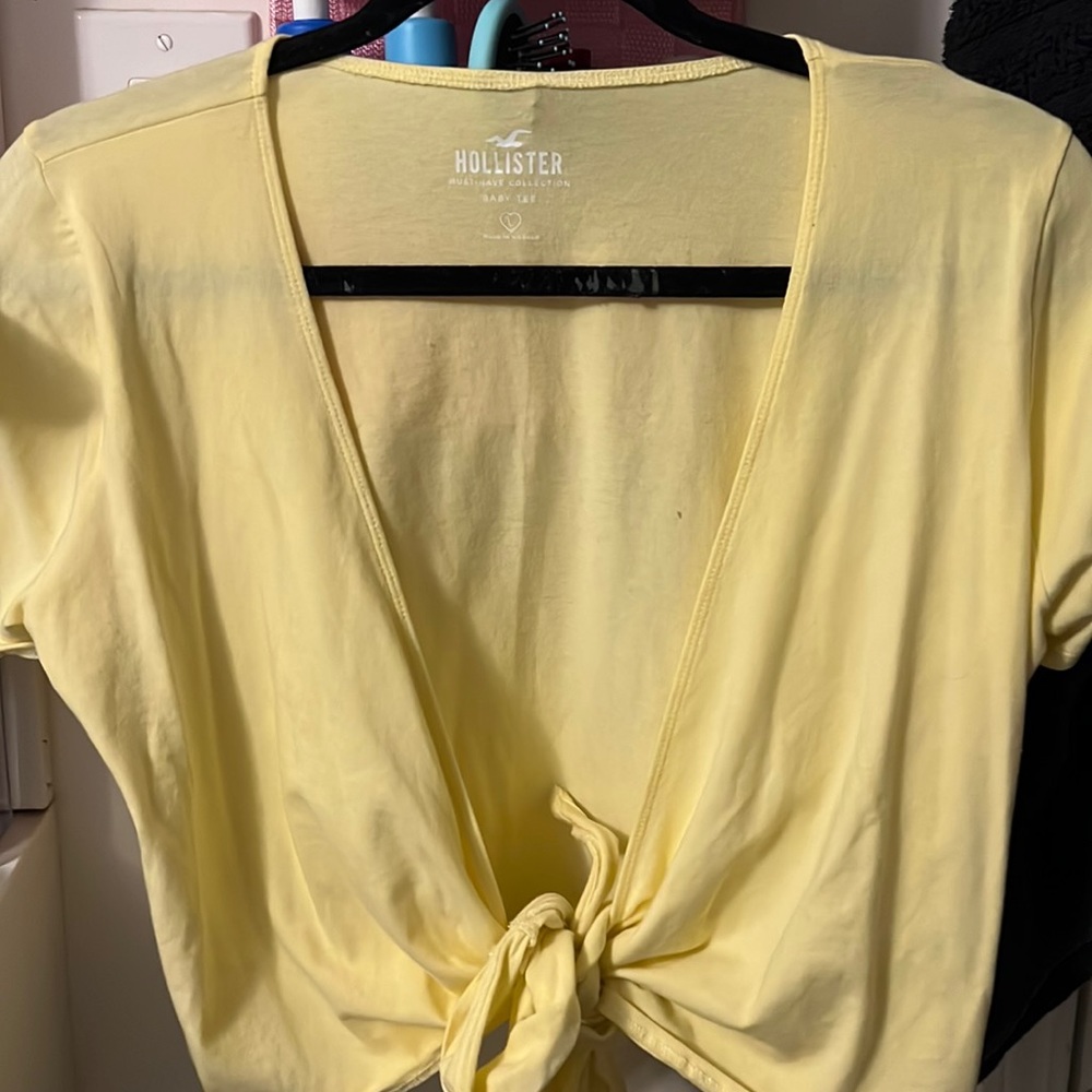 Yellow wrap top